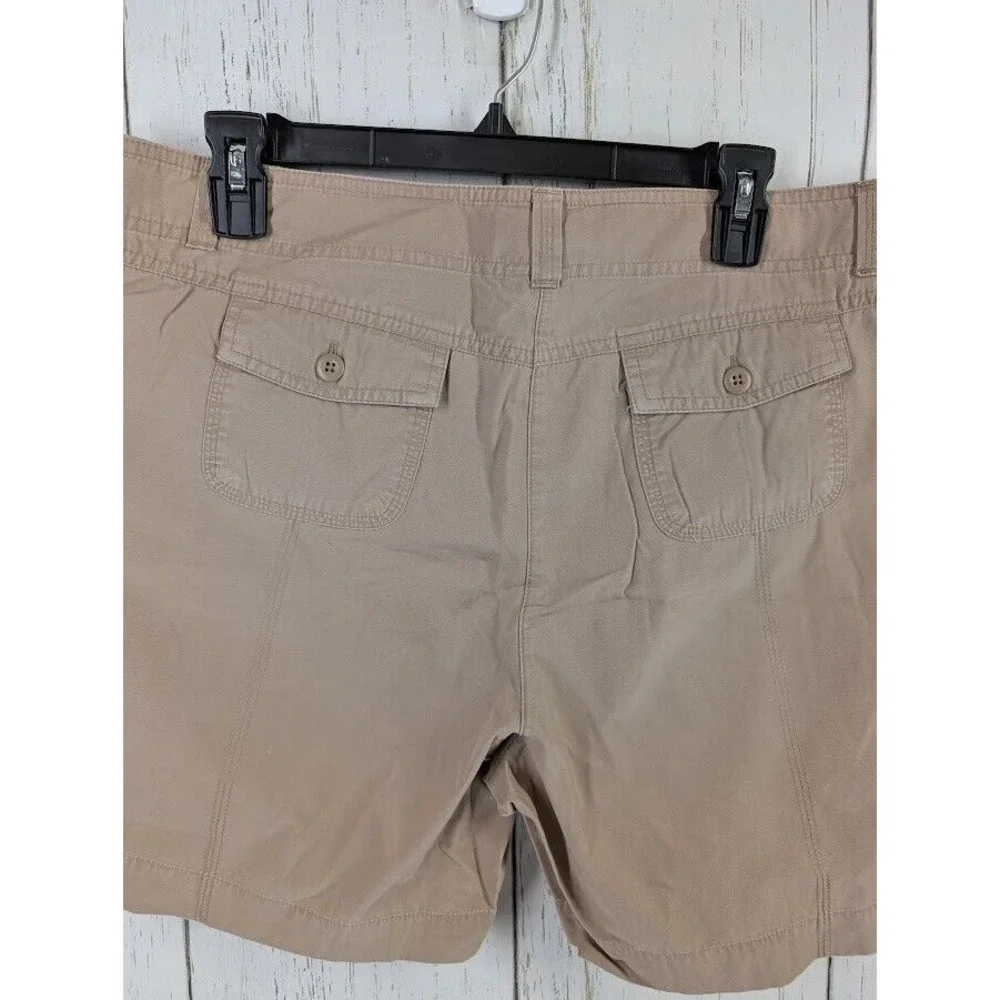 Vanheusen Size 14 Tan 100% Cotton‎ Womens Casual Outdoor Summer Shorts